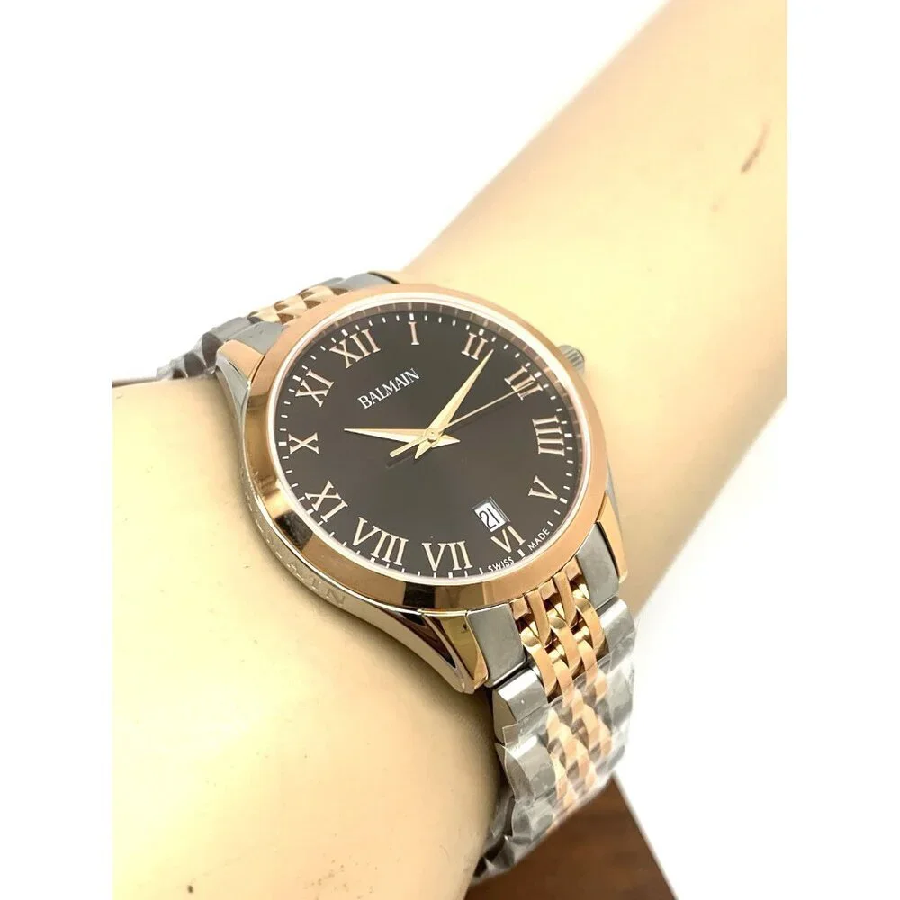Balmain Women's Watch B43183152 Classic R Swiss Quartz Brown Dial Two Tone 34mm